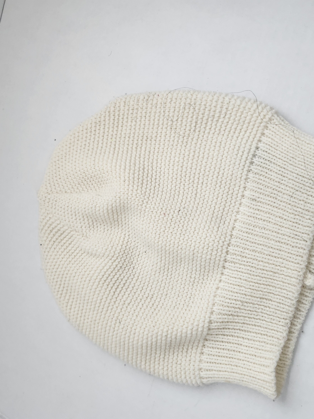 Women's Cream Knit Beanie Sweater Hat
